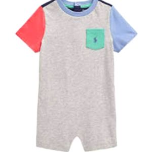 Ralph Lauren Baby Boys Jersey Color Block Bodysuit 24 M
